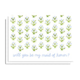 Bridal Ask Blockprint Card