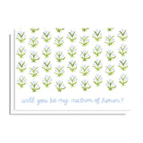 Bridal Ask Blockprint Card