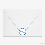 Delta Delta Delta Round Stickers Officially Licensed