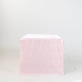 Full Length Fitted Card Tablecloth: Sprig in Pink