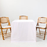 Full Length Fitted Card Tablecloth: Ticking Stripe in Light Pink