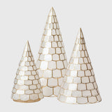 Capiz trees, set of three, white