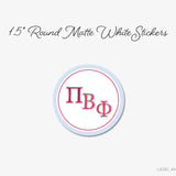 Pi Beta Phi Round Stickers Officially Licensed