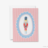 Nutcracker Red Stripe Christmas Cards