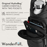 Black Matte HydroBag® with Silver Strap