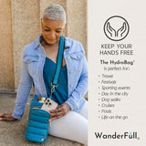 Teal HydroBag® with Teal and Black Striped Strap