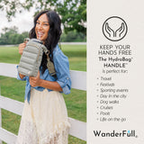 HydroBag® HANDLE® - Sage Green with Solid Vegan Leather Trimmed Strap