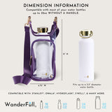 Clear HydroBag® Stadium with Purple Trim and Matching RFID Pouch