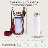 Clear HydroBag® Stadium with Maroon Trim and Matching RFID Pouch