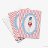 Nutcracker Red Stripe Christmas Cards