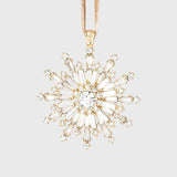 Dazzling snowflake hanging ornament, crystal