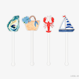 Nantucket Acrylic Drink Stir Sticks