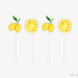 Lemon Acrylic Drink Stir Sticks