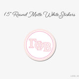 Gamma Phi Beta Round Stickers Officially Licensed