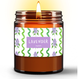 Natural Wax Candle in Amber Jar (9oz)