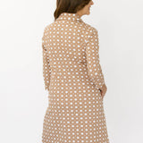 Julia Dress - Boca Grande Cane Marshmallow/Camel