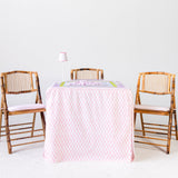 Full Length Fitted Card Tablecloth: Sprig in Pink