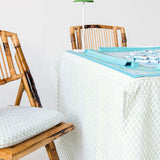 Full Length Card Tablecloth: Dottie in Green