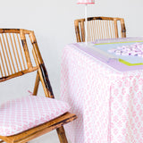 Full Length Fitted Card Tablecloth: Sprig in Pink