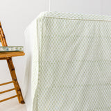 Full Length Card Tablecloth: Dottie in Green