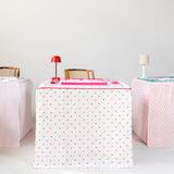 Full Length Fitted Card Tablecloth: Sprig in Pink