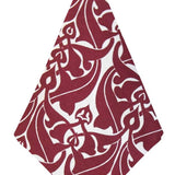 filigree claret red printed cloth dinner napkins