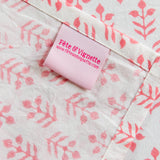 Full Length Fitted Card Tablecloth: Sprig in Pink