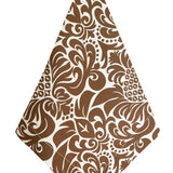 gracious chocolate brown printed cloth dinner napkins