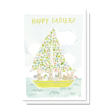 Hoppy Easter Bunny Boat Card