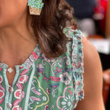 Hydrangea Basket Earrings