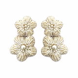 Bali Flower Earrings in Ivory