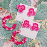 Flower Hoops in Pink