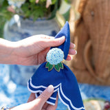 Blue Hydrangea Napkin Ring