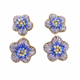 Bali Flower Earrings in Periwinkle