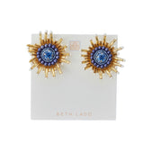 Sunburst Earrings in Blue