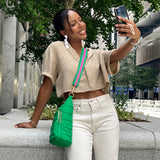 Kelly Green Matte HydroBag® with Pink/Green Strap