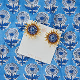 Sunburst Earrings in Blue