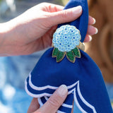 Blue Hydrangea Napkin Ring