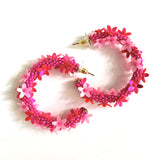 Flower Hoops in Pink