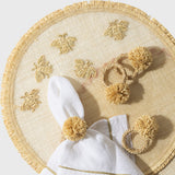 Straw bee placemat, set of four