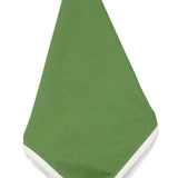 peridot green solid with white trim cloth dinner napkins