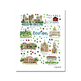 Boston, MA Map Card