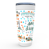 San Diego, CA Map Tumbler