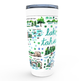 Lake Tahoe Map Tumbler