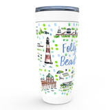 Folly Beach, SC  Map Tumbler