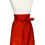 scarlet red solid cloth bistro aprons