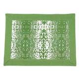 snowfall peridot green reversible cloth placemat