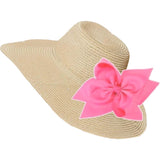 Straw Hat With Hot Pink Interchangeable Bow