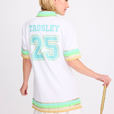 Tassley White Sport Tunic with Mint & Lime