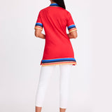 Tassley Red Sport Tunic with Royal & Navy